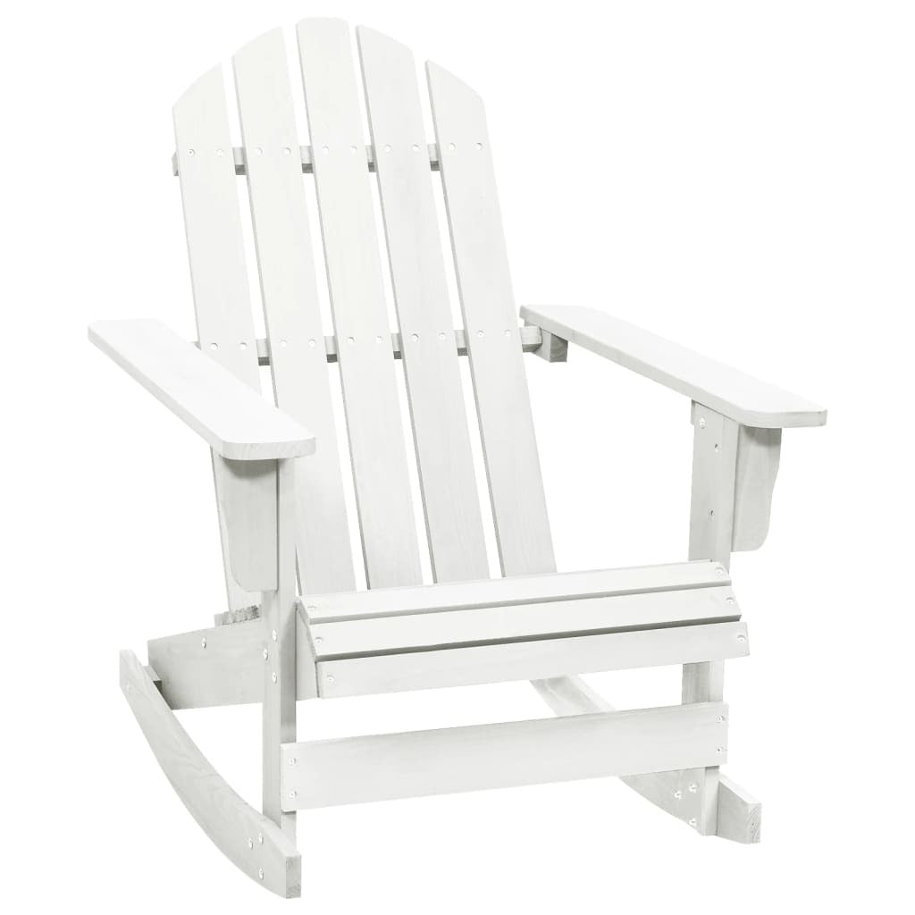 Patio Rocking Chair Wood White W2B