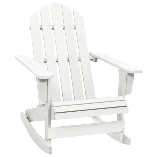 Patio Rocking Chair Wood White W2B