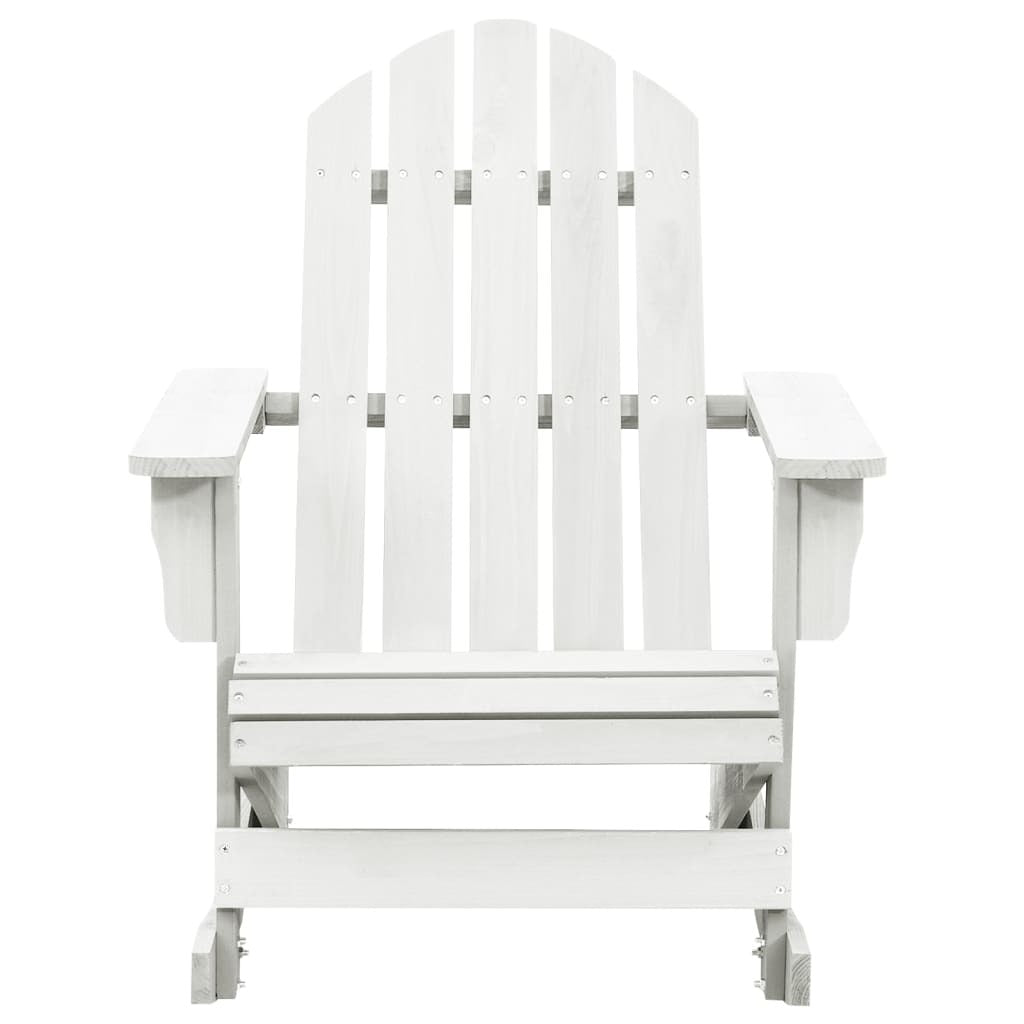 Patio Rocking Chair Wood White W2B