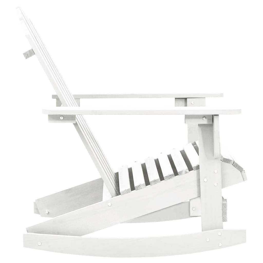 Patio Rocking Chair Wood White W2B