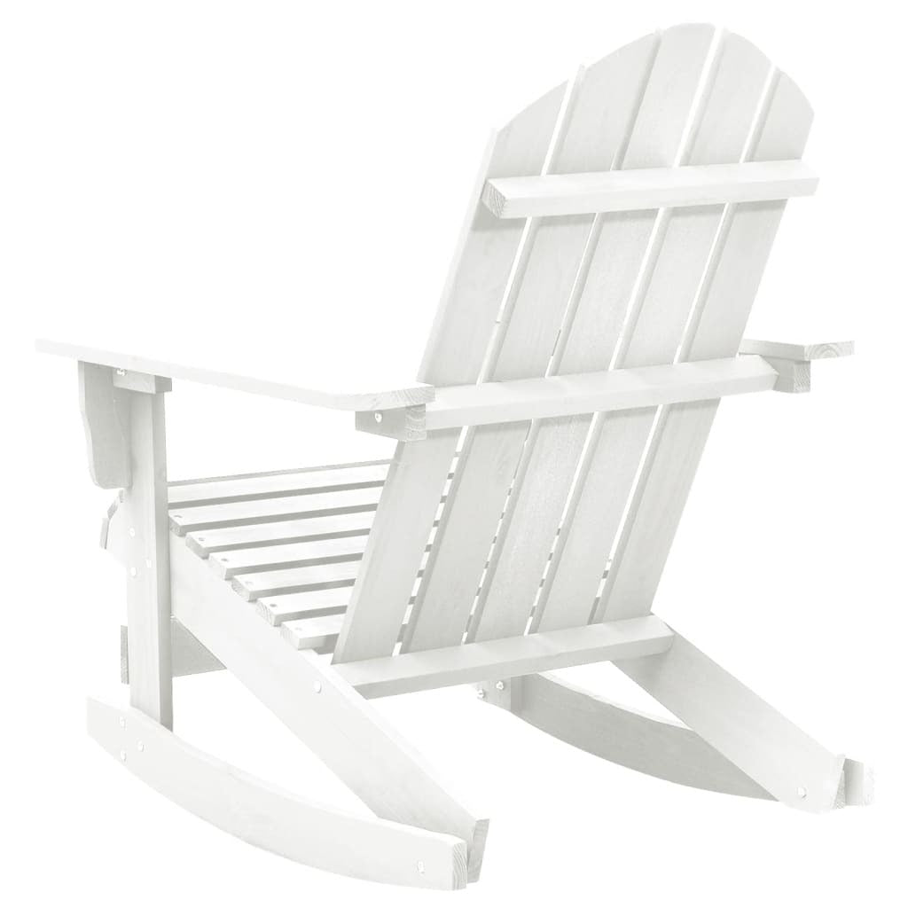 Patio Rocking Chair Wood White W2B