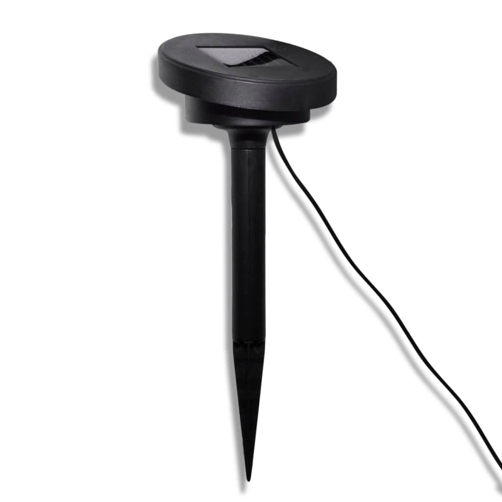 Solar Bowl 3 LED Garden Lights with Spike Anchors & Solar Panel W2B
