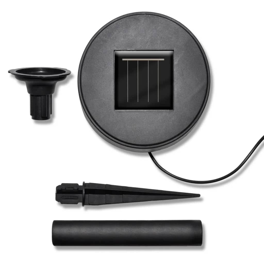Solar Bowl 3 LED Garden Lights with Spike Anchors & Solar Panel W2B