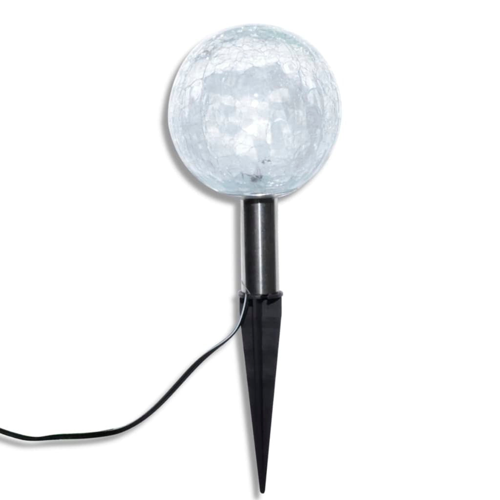 Solar Bowl 3 LED Garden Lights with Spike Anchors & Solar Panel W2B