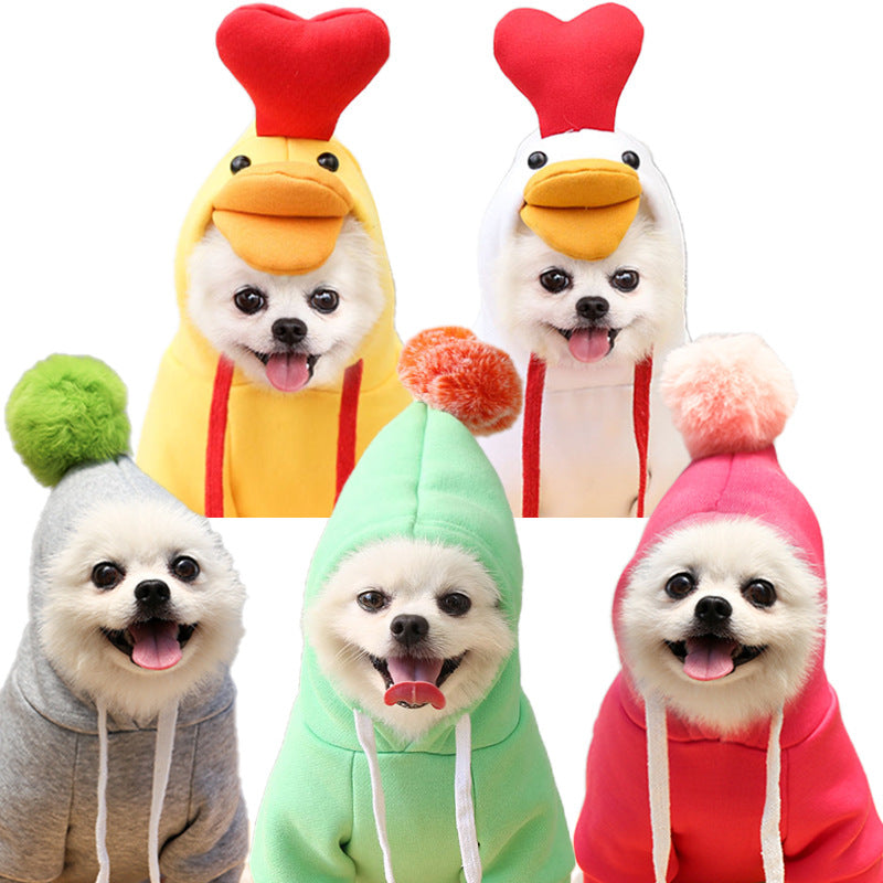 Cute Fruit Dog Clothes For Small Dogs Hoodies Winter Warm Fleece Pet Clothing Puppy Cat Costume Coat For French Chihuahua Outfit LadyShow.Store