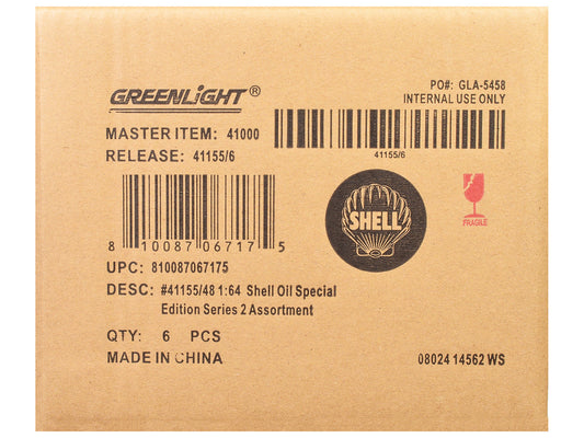 "Shell Oil Special Edition" Series 2 Set of 6 pieces 1/64 Diecast Model Cars by Greenlight-1