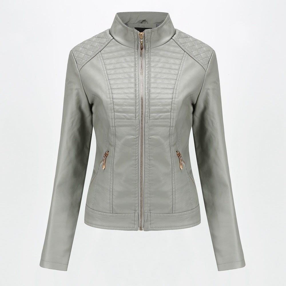 Women's motorcycle leather jacket LadyShow.Store