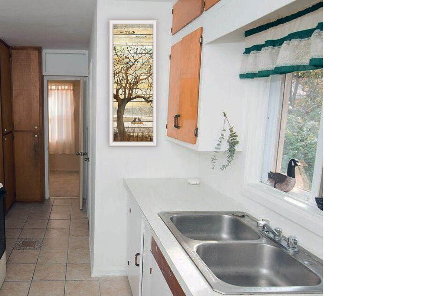 And Then I Met You 2 White Framed Print Wall Art