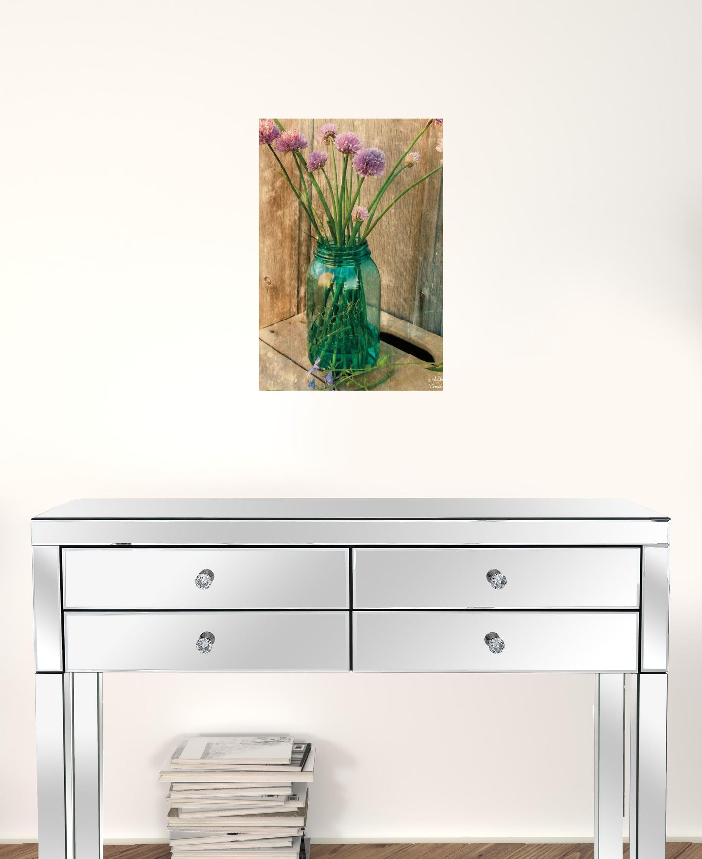 Country Chives 2 Black Framed Print Wall Art