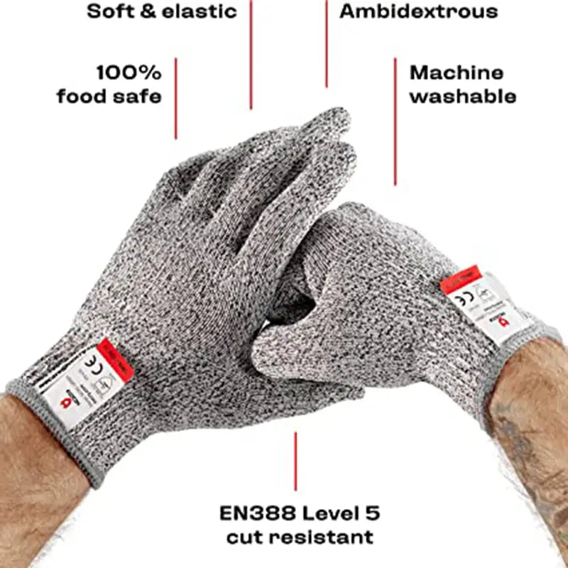 1 Pair Level 5 Anti-Cut Gloves for Kitchen and Gardening LuxuryLifeWay Online Store