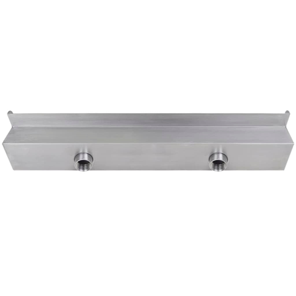 Rectangular Waterfall Pool Fountain Stainless Steel 23.6" W2B