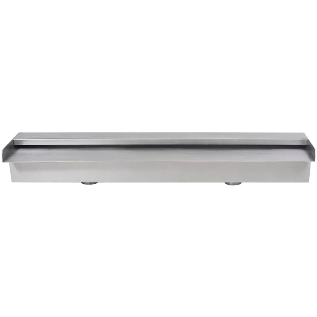 Rectangular Waterfall Pool Fountain Stainless Steel 23.6" W2B