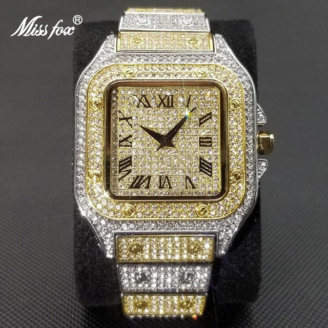 Square Full Crystal Watch