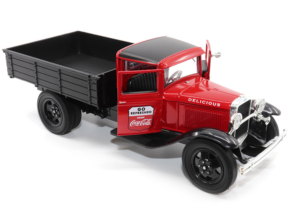 1931 Ford Model AA Pickup Truck Red and Black "Go Refreshed - Drink Coca-Cola" 1/24 Diecast Model Car by Motor City Classics Motorcity Classics