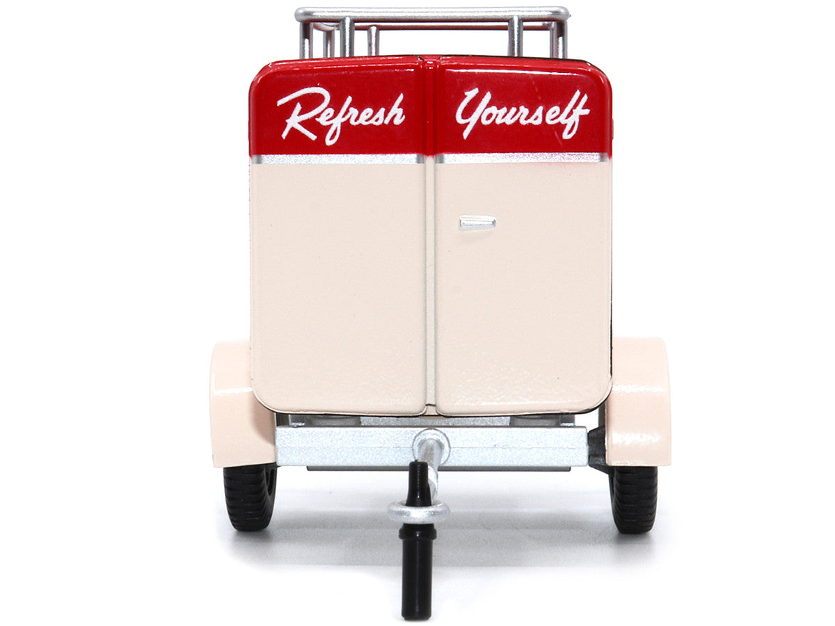Travel Trailer Cream with Red Top "Pause and Refresh Yourself Drink Delicious Coca-Cola" 1/24 Diecast Model Car by Motor City Classics Motorcity Classics