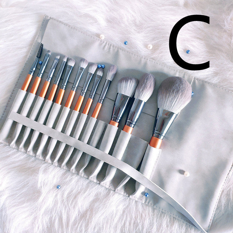 12 Makeup Brushes Loose Powder Eyeshadow Contouring Brush Set LadyShow.Store