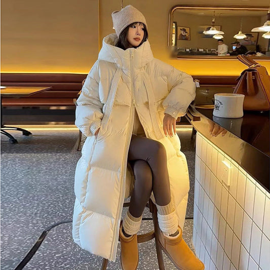 Padded Down Jacket Female Long Below The Knee Accent Plus
