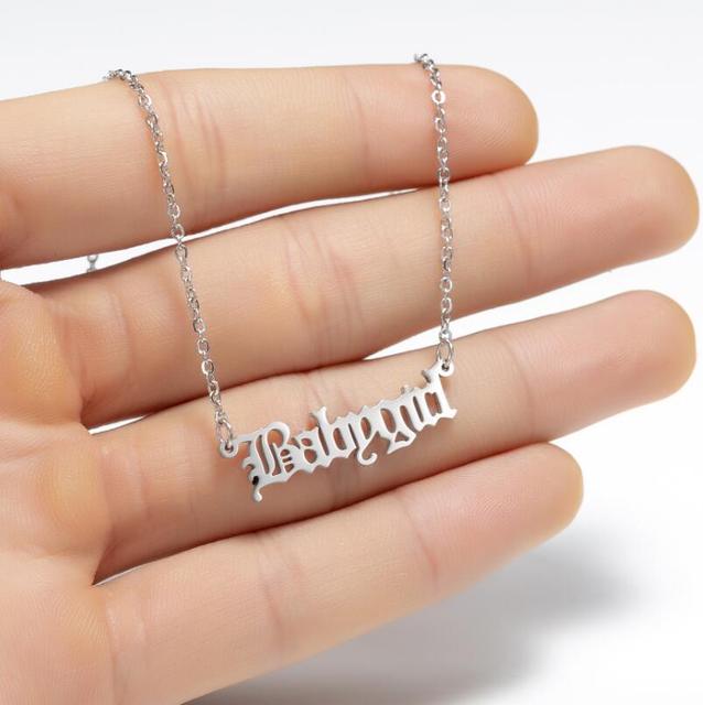 Hip Hop Rapper Letter Pendant Necklace