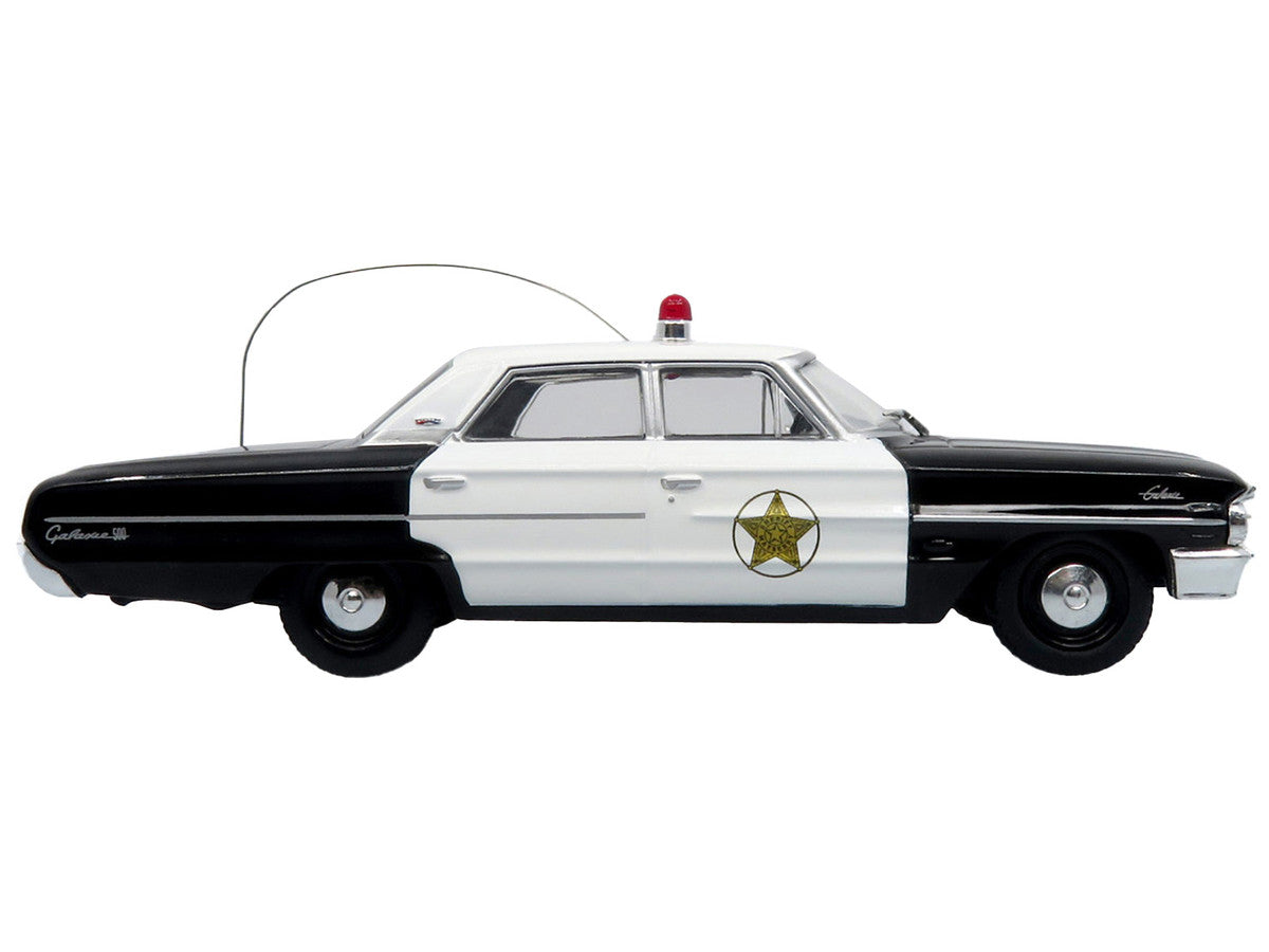 1964 Ford Galaxie 500 Police Car "Mount Airy Mayberry Sheriff" Black and White 1/43 Diecast Model by Iconic Replicas Iconic Replicas