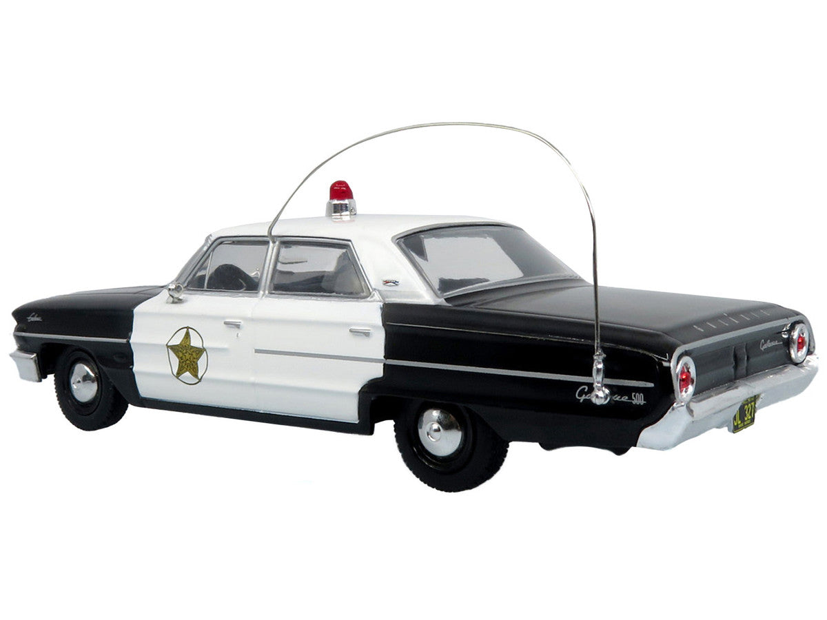 1964 Ford Galaxie 500 Police Car "Mount Airy Mayberry Sheriff" Black and White 1/43 Diecast Model by Iconic Replicas Iconic Replicas