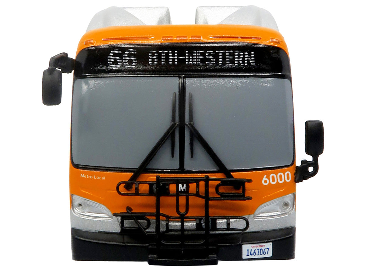 New Flyer Xcelsior Transit Bus "Los Angeles Metro" Orange and Silver "The Bus & Motorcoach Collection" Limited Edition to 504 Pieces Worldwide 1/43 Model by Iconic Replicas Iconic Replicas