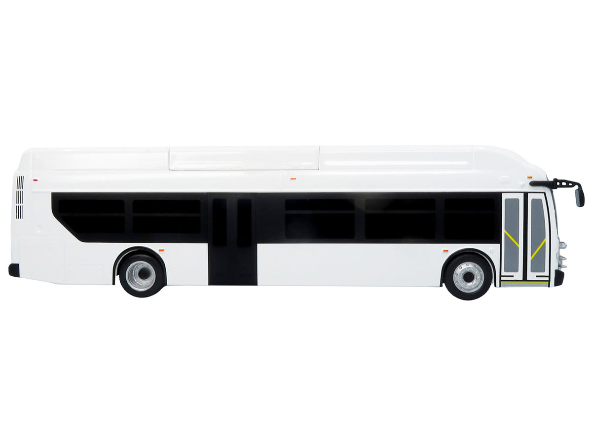 New Flyer Xcelsior Transit Bus Bank White "The Bus & Motorcoach Collection" Limited Edition to 504 Pieces Worldwide 1/43 Model by Iconic Replicas Iconic Replicas