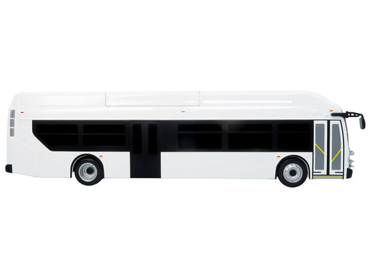 New Flyer Xcelsior Transit Bus Bank White "The Bus & Motorcoach Collection" Limited Edition to 504 Pieces Worldwide 1/43 Model by Iconic Replicas Iconic Replicas