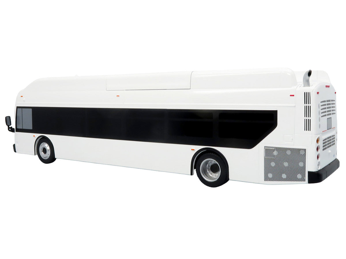 New Flyer Xcelsior Transit Bus Bank White "The Bus & Motorcoach Collection" Limited Edition to 504 Pieces Worldwide 1/43 Model by Iconic Replicas Iconic Replicas