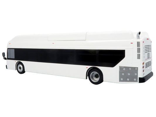 New Flyer Xcelsior Transit Bus Bank White "The Bus & Motorcoach Collection" Limited Edition to 504 Pieces Worldwide 1/43 Model by Iconic Replicas Iconic Replicas