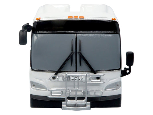 New Flyer Xcelsior Transit Bus Bank White "The Bus & Motorcoach Collection" Limited Edition to 504 Pieces Worldwide 1/43 Model by Iconic Replicas Iconic Replicas