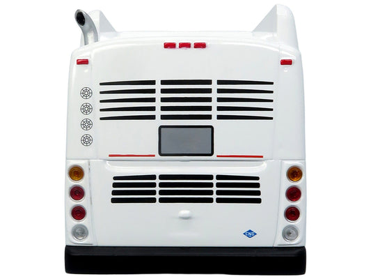 New Flyer Xcelsior Transit Bus Bank White "The Bus & Motorcoach Collection" Limited Edition to 504 Pieces Worldwide 1/43 Model by Iconic Replicas Iconic Replicas