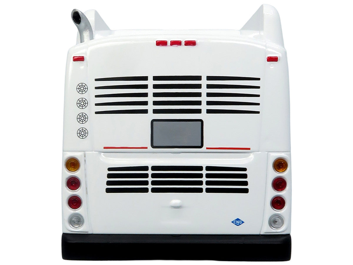 New Flyer Xcelsior Transit Bus Bank White "The Bus & Motorcoach Collection" Limited Edition to 504 Pieces Worldwide 1/43 Model by Iconic Replicas Iconic Replicas