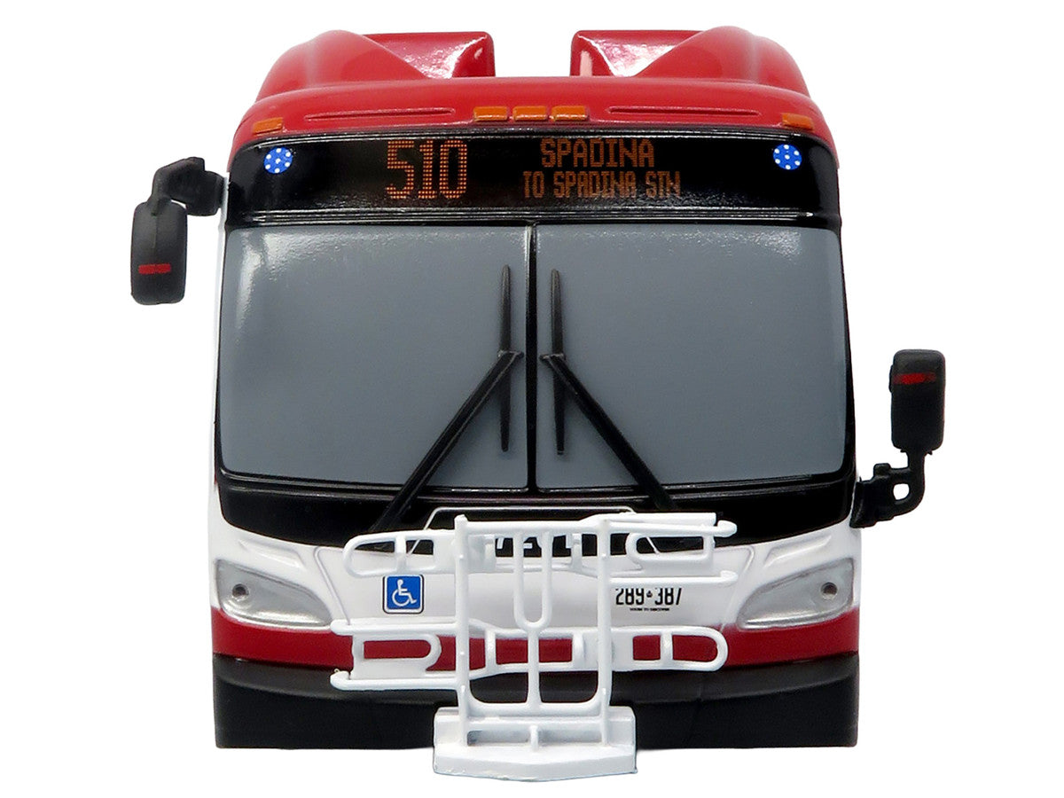 New Flyer Xcelsior Transit Bus Bank "TTC – Toronto Transit Commission" Red and White "The Bus & Motorcoach Collection" Limited Edition to 504 Pieces Worldwide 1/43 Model by Iconic Replicas-3