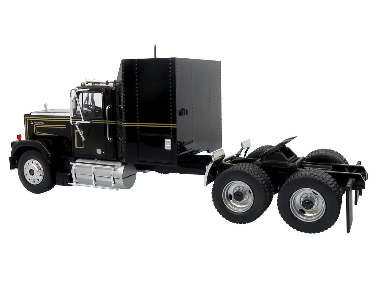1980 GMC General Truck with Box Trailer Black with Gold Stripes and 1982 Pontiac Firebird Trans Am Black "Knight Set" "North American Vintage Truck Collection" Limited Edition to 252 pieces Worldwide 1/43 Diecast Model by Iconic Replicas-1
