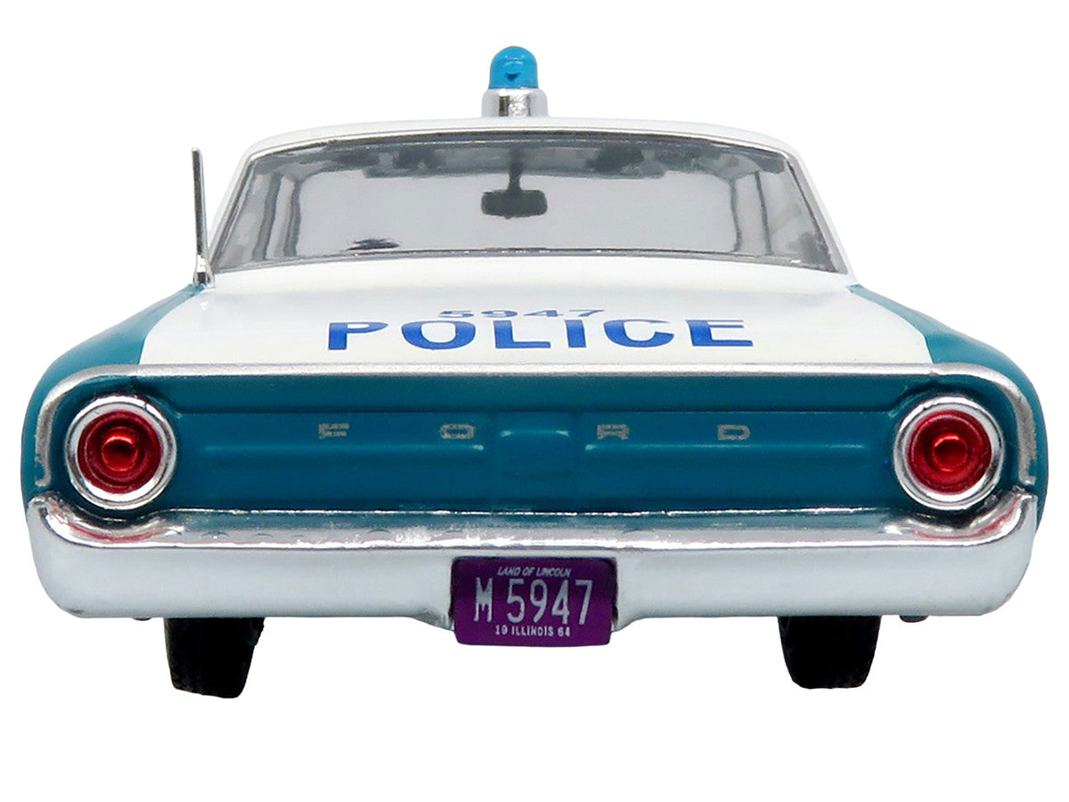 1964 Ford Galaxie 500 Police Car "Chicago Police Department" Blue and White "Five0" Series Limited Edition to 504 pieces Worldwide 1/43 Diecast Model by Iconic Replicas Iconic Replicas