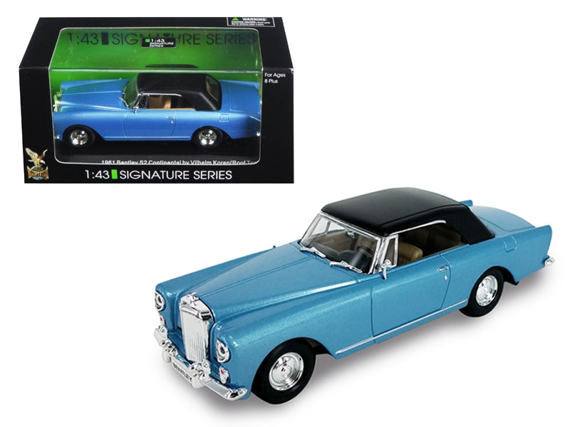 1961 Bentley Continental S2 Park Ward Blue 1/43 Diecast Model Car by Road Signature W2B