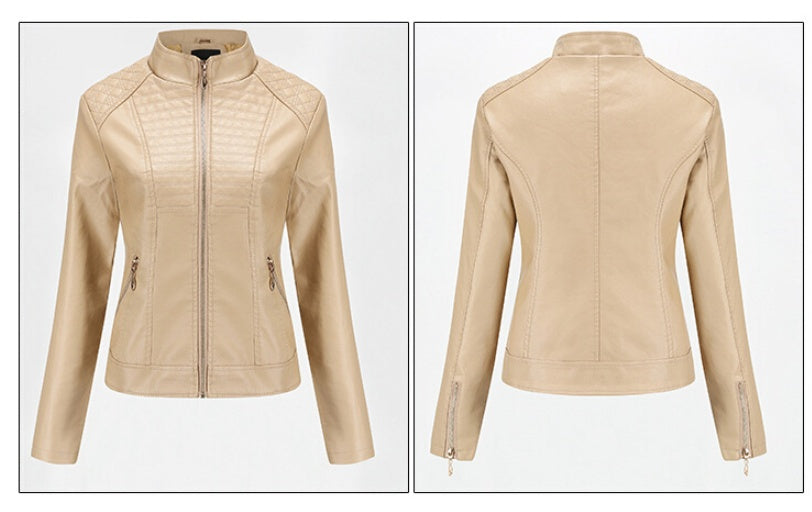 Women's motorcycle leather jacket LadyShow.Store