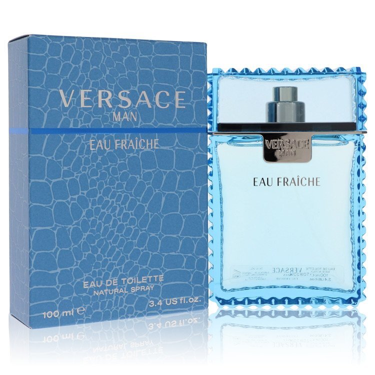 Versace Man by Versace Eau Fraiche Eau De Toilette Spray (Blue) 3.4 oz (Men) W2B