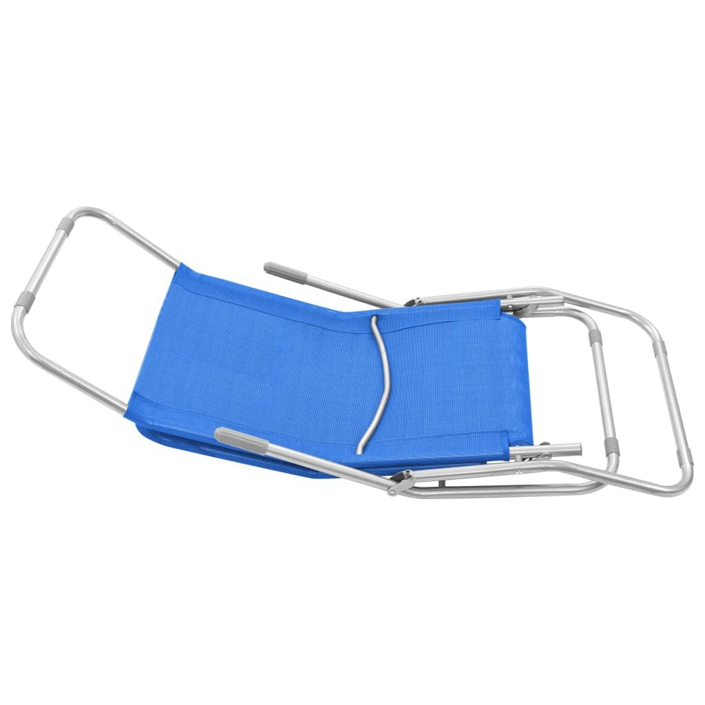 Folding Sun Loungers 2 pcs Textilene Blue W2B