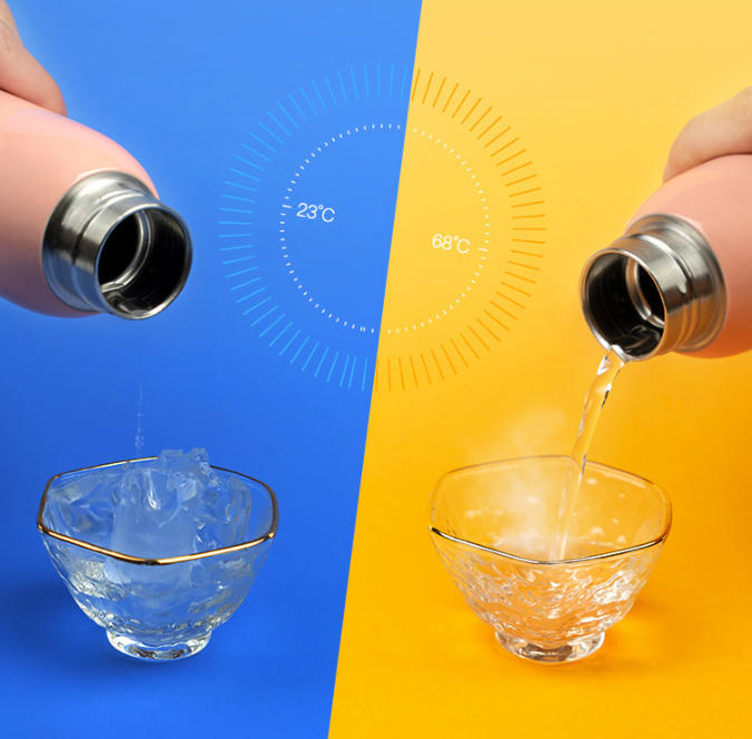Smart Temperature Display Insulated Water Bottle LadyShow.Store