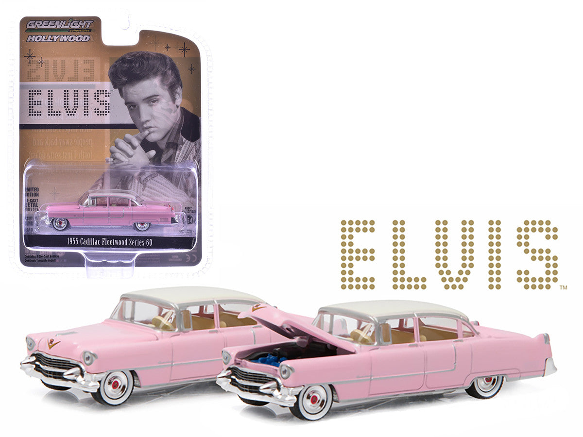 1955 Cadillac Fleetwood Series 60 Special Elvis Presley "Pink Cadillac" (1935-1977) 1/64 Diecast Model Car by Greenlight Greenlight