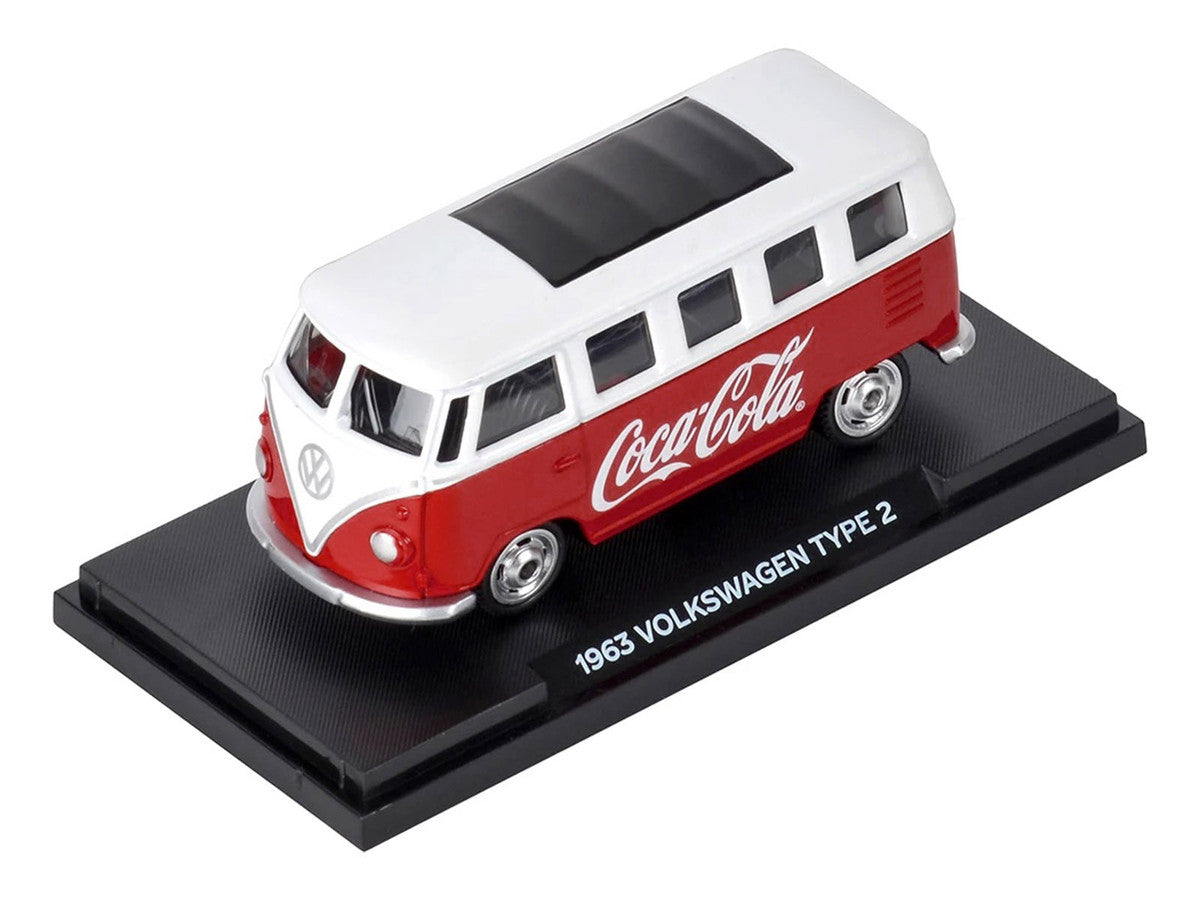1963 Volkswagen Type 2 Van "Coca-Cola" Red and White 1/50 Diecast Model by Motorcity Classics Motorcity Classics