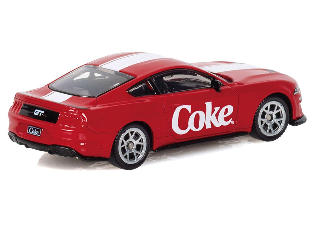 2018 Ford Mustang GT "Coca-Cola" Red with White Stripes 1/64 Diecast Model by Motorcity Classics Motorcity Classics