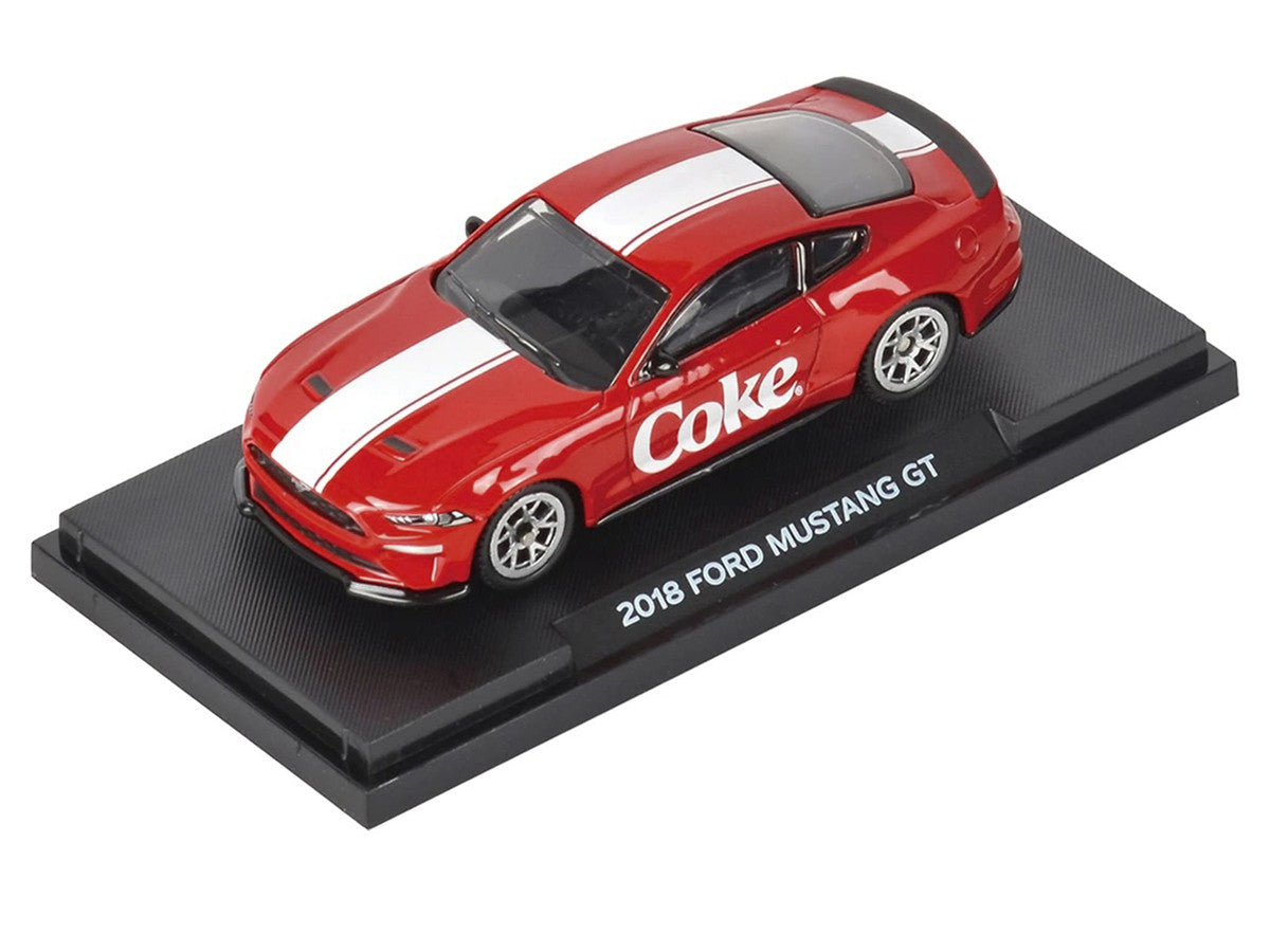 2018 Ford Mustang GT "Coca-Cola" Red with White Stripes 1/64 Diecast Model by Motorcity Classics Motorcity Classics