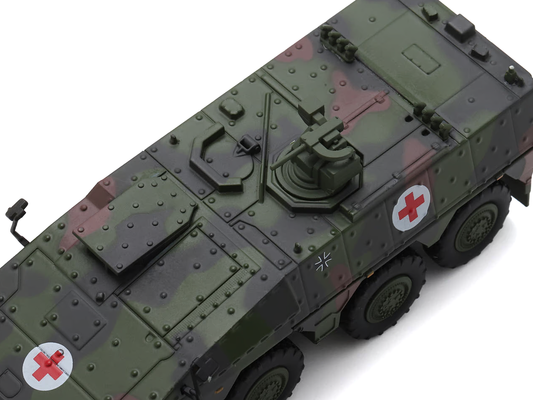 Tpz. Tank Boxer "Medic Unit - German Army" Green Camouflage 1/87 (HO) Scale Diecast Model Car by Schuco Schuco