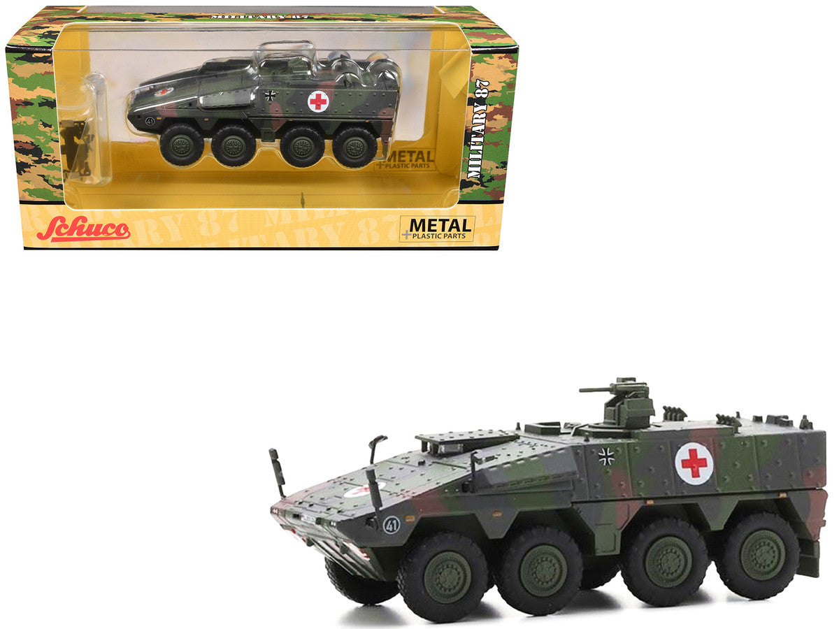 Tpz. Tank Boxer "Medic Unit - German Army" Green Camouflage 1/87 (HO) Scale Diecast Model Car by Schuco Schuco