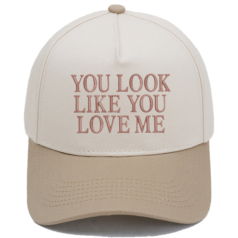 Unisex Baseball Cap with Embroidery - Color Block Adjustable Cotton Sun Hat for Men and Women