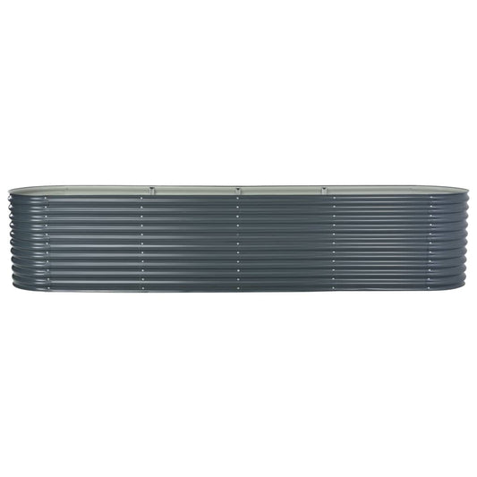 Garden Raised Bed 157.5"x31.5"x31.9" Galvanized Steel Gray W2B