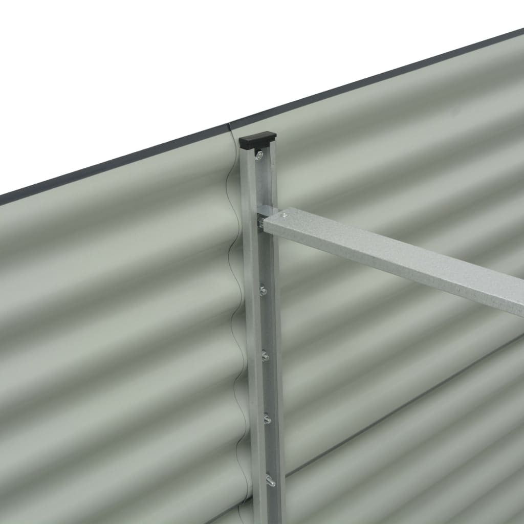 Garden Raised Bed 157.5"x31.5"x31.9" Galvanized Steel Gray W2B