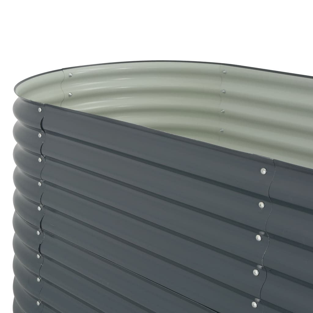 Garden Raised Bed 157.5"x31.5"x31.9" Galvanized Steel Gray W2B